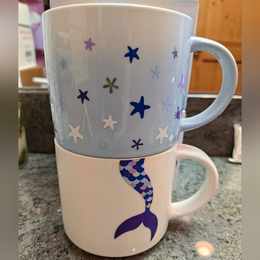 Mermaid Tail and Starfish Crab Stackable Mug Set - DAVIDsTEA